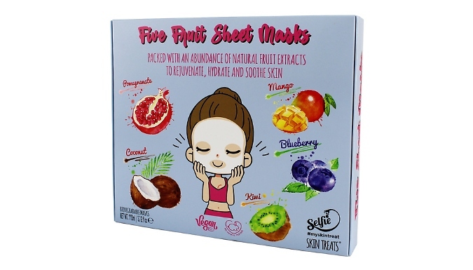5-Pack Skin Treats Fruity Sheet Masks at Discount Experts