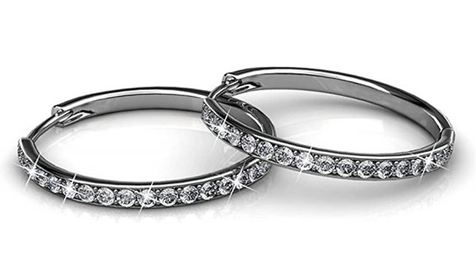 Created Diamond Hoop Earrings - 3 Designs at Discount Experts