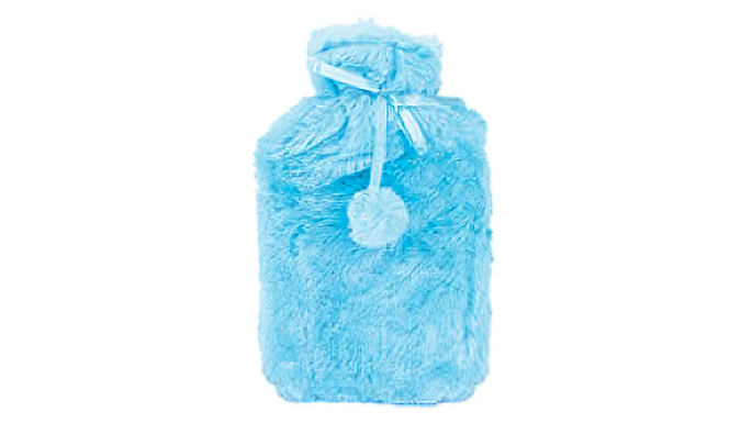 2-Litre Hot Water Bottle & Plush Cover – 7 Colours Deal Price £9.99