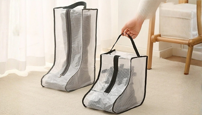 Transparent Waterproof Boot Bag - 2 Colours & Sizes from Discount Experts
