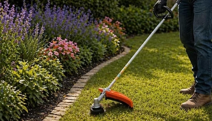 Image of Hinckley Interiors Cordless Petrol Garden Strimmer & Hedge Trimmer!