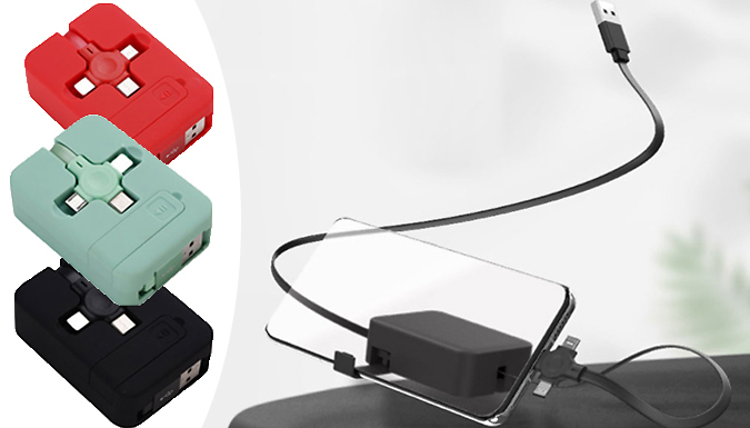 3-in-1 Universal Extending Charger Cable - 3 Colours at Discount Experts