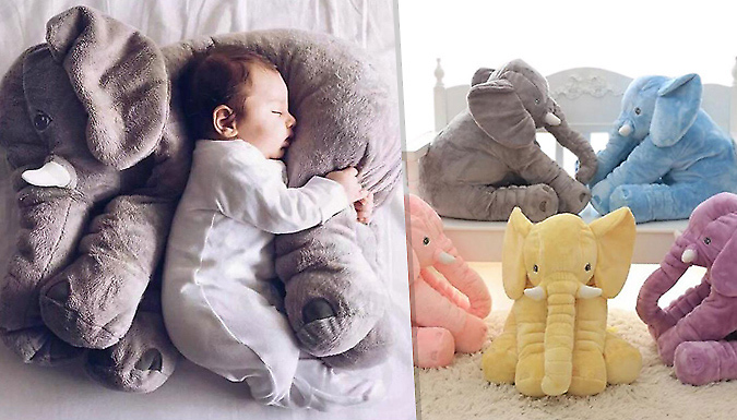 Baby Elephant Snuggle Pillow 5 Colours Small or Large