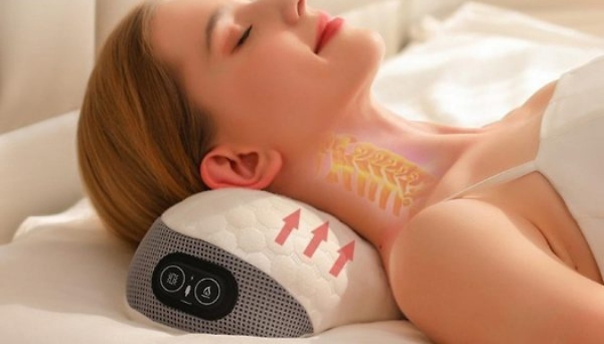 Cervical Neck Pillow - With or Without Heating & Massage. at Discount Experts