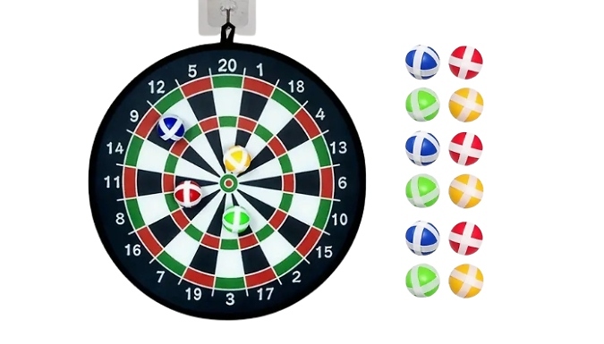 Velcro Dartboard & Ball Set - 2 Sizes from Discount Experts
