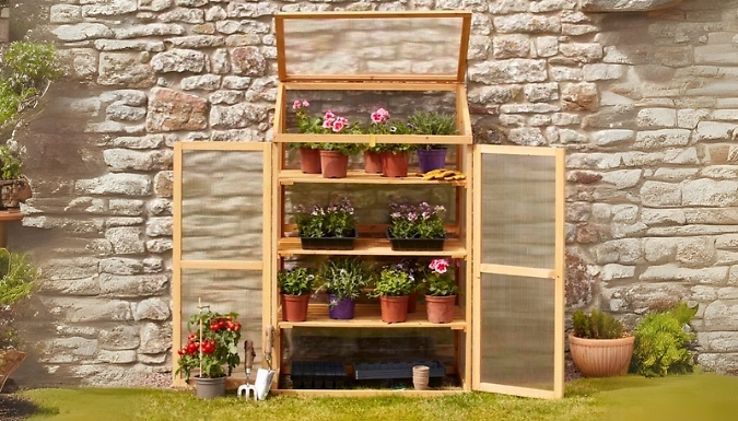 Garden Grow 3-Tier Wooden Cold Frame Garden Grow 3-Tier Wooden Cold Frame