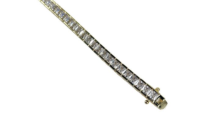 Princess-Cut Created Diamond Gold Bracelet at Discount Experts
