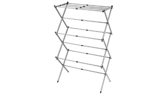 3-Tier Extendable Clothes Airer - 3 Colours. at Discount Experts