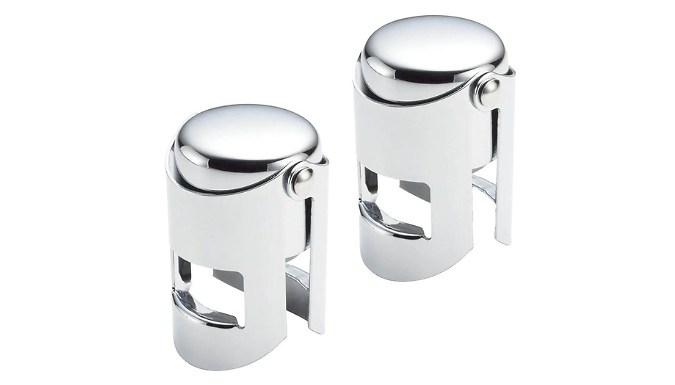 1 or 2-Pack Champagne Bottle Stopper - 3 Colours. from Discount Experts