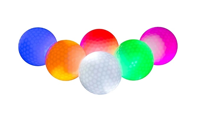 LED Luminous Golf Balls - 1, 3 or 6 Pack. from Discount Experts