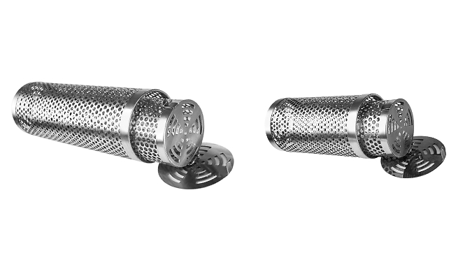 2-Piece Rolling BBQ Grill Basket Set - 2 Sizes from Discount Experts