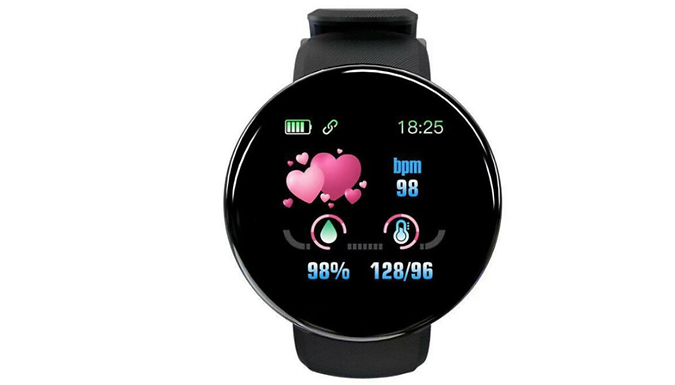 D18 Fitness Tracker with BP and HR Monitor