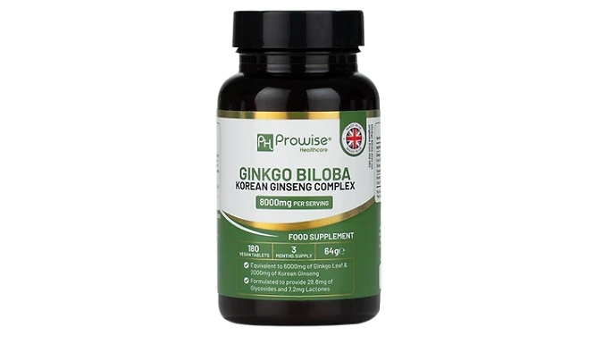 Cognitive & Energy-Enhancing Ginkgo Biloba & Korean Ginseng Tablets - 8000mg from Discount Experts