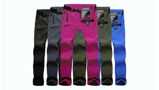 Fleece-Lined Waterproof Winter Trousers - Men's and Womens Sizes. from Discount Experts
