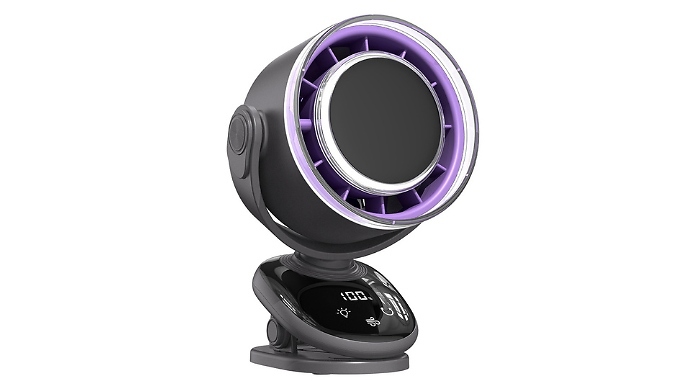 5-Speed Clip-On Rechargeable Fan - 5 Colours from Discount Experts