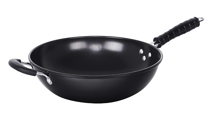 Non-Stick 34cm Carbon Steel Wok