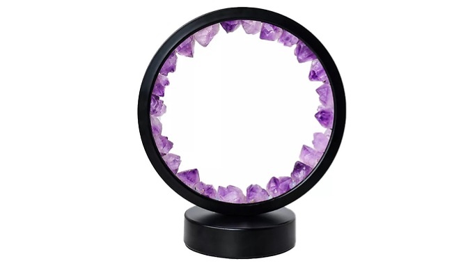 LED Rechargeable Crystal Cluster Lamp - 5 Crystal Options & 2 Light Colours. at Discount Experts