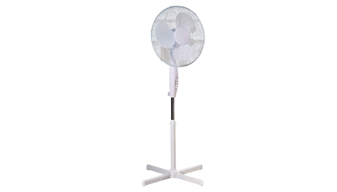EXPRESS DELIVERY! 16-Inch 3-Speed Oscillating Pedestal Fan Deal Price £19.99