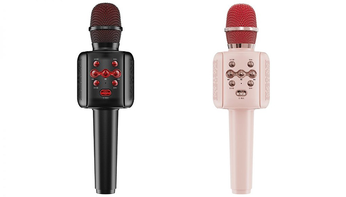 Wireless Bluetooth Compatible Karaoke Microphone - 4 Colours at Discount Experts