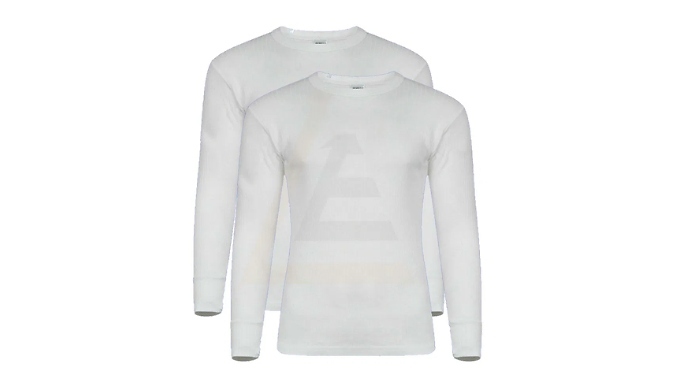 2-Pack of Men's Thermal Long Sleeve Top - 4 Colours, 5 Sizes from Discount Experts