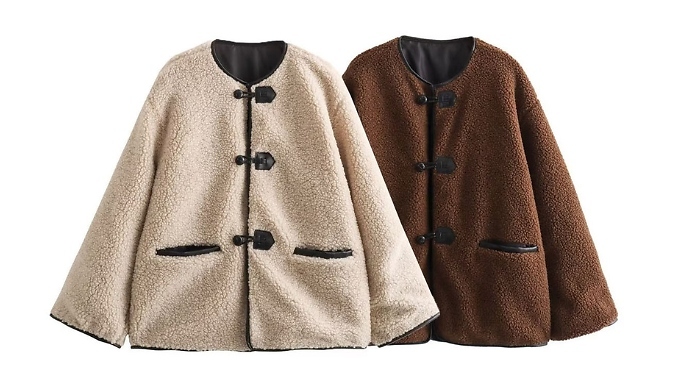 Oversized Sherpa Effect Jacket at Discount Experts