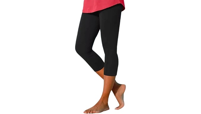 Women's 3/4-Length Leggings - 3 Colours, 6 Sizes. at Discount Experts