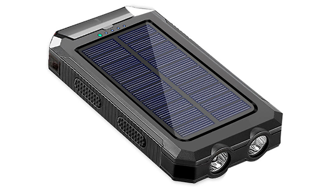 20000mAh Solar Multi-Charging Power Bank - 3 Colours from Discount Experts