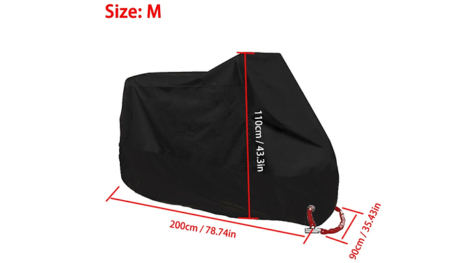 Dust & Waterproof Protective Motorbike Cover - 5 Sizes from Discount Experts