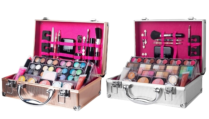 54 or 80-Piece Envie 'Dawn Till Dusk' Make-up Vanity Case - 2 Colours at Discount Experts