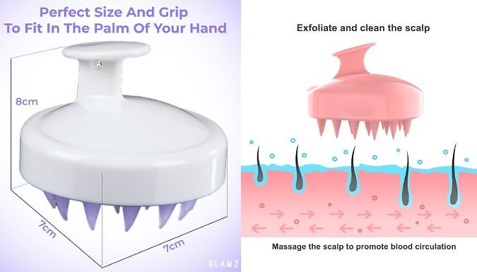 Glamza Silicone Scalp Massaging Comb - 3 Colours