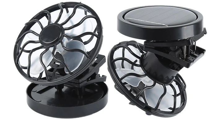 Solar Powered Mini Cooling Clip Fan from Discount Experts