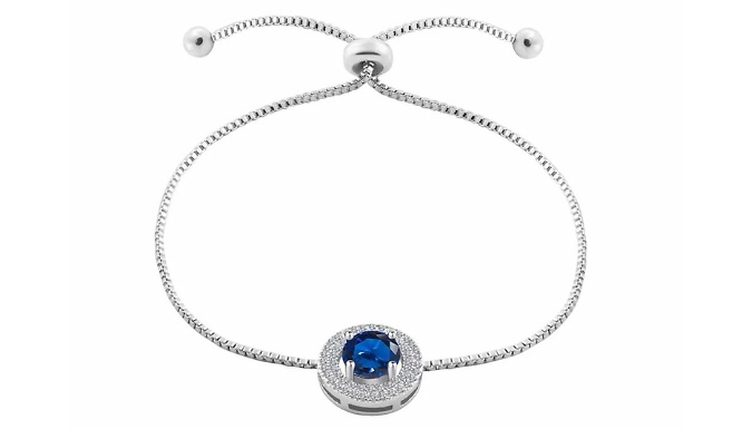 Adjustable Simulated Crystal Bracelet - 2 Colours from Discount Experts