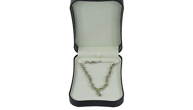 Green Gemstone Love And Kisses Necklace from Discount Experts