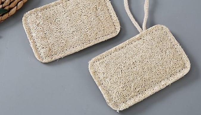 3 or 6 Natural Biodegradable Loofah Kitchen Sponges - 2 Colours at Discount Experts
