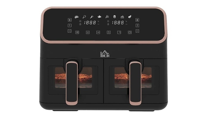 HOMCOM 8L Dual Basket Air Fryer - 2 Colours at Discount Experts