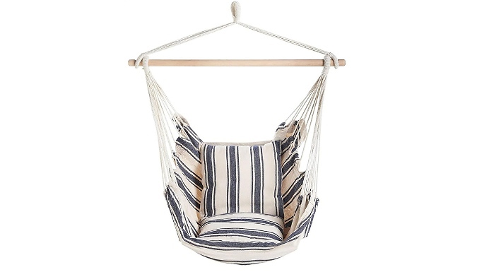 Rope Hammock Swing Seat with Cushions from Discount Experts