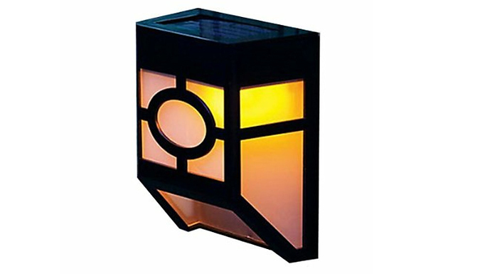 Solar Fence-Panel LED Garden Light from Discount Experts