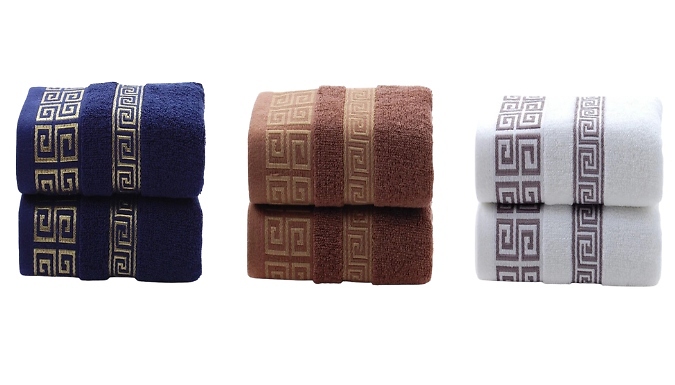 2-Pack of Pure Cotton Quick-Dry Face Towels - 3 Colours from Discount Experts