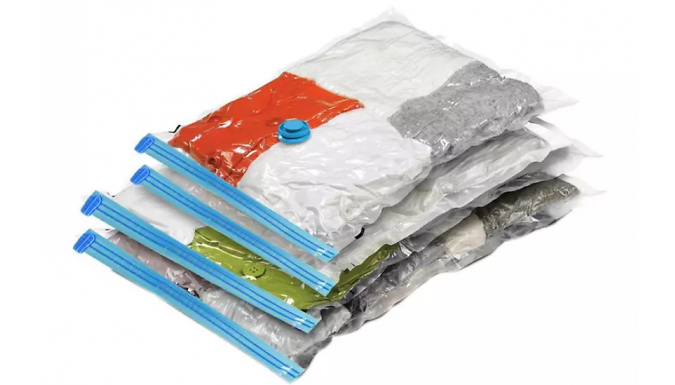 3 to 15-Pack Vacuum Storage Bags with Hand Pump - 4 Sizes at Discount Experts