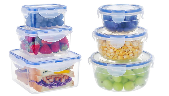 3 to 7 Airtight Food Storage Containers - 3 Designs from Discount Experts