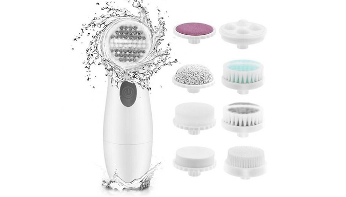 8-in-1 Electric Face Cleaning Brush at Discount Experts
