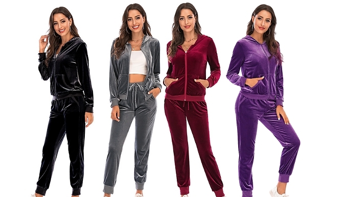 Womens 2-Piece Sportswear Tracksuit - 7 Colours, 5 Sizes from Discount Experts