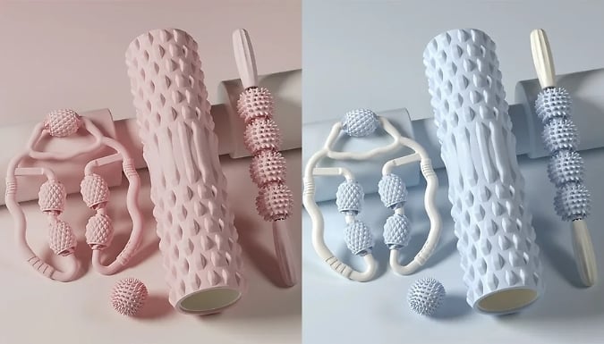 Foam Roller Muscle Massage Set - 2 Colours, 2 Sizes from Discount Experts