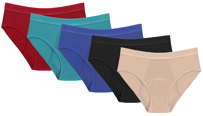 Leak-Proof Bamboo Period Pants – 7 Sizes & 5 Colours Deal Price £7.99