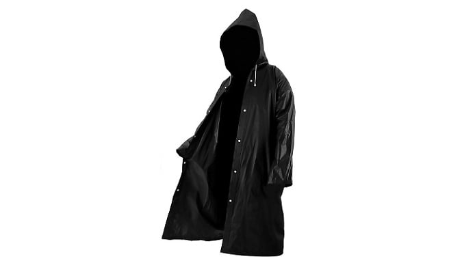 Unisex Long Waterproof Raincoat Poncho from Discount Experts