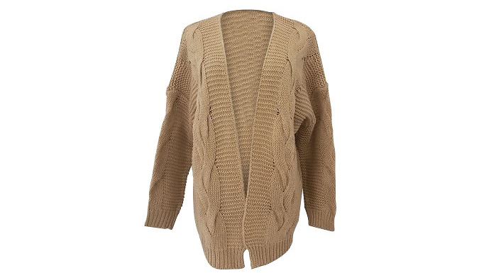 Ribbed Oversized Cardigan - 8 Colours and 4 Sizes from Discount Experts