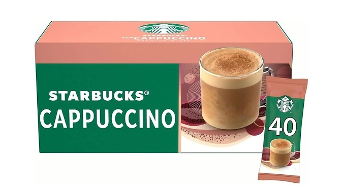 Starbucks Cappuccino Instant Coffee Sachets - 40 Pack. at Discount Experts