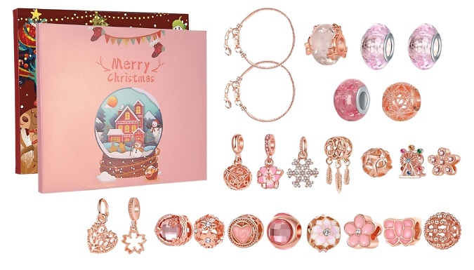 24 Day Rose Gold Jewellery Advent Calendar at Discount Experts