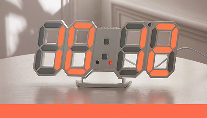 LED Digital Hanging Wall Clock - 4 Colours at Discount Experts