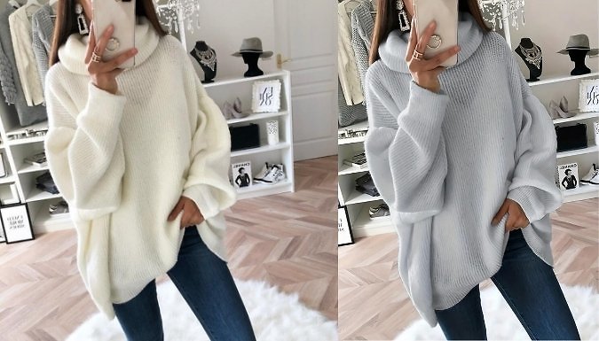 Knitted Turtleneck Sweater - 6 Colours, 6 Sizes from Discount Experts